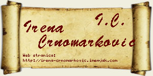 Irena Crnomarković vizit kartica